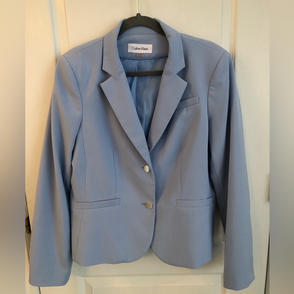 Classic pale blue Calvin Klein blazer